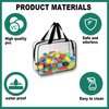 6 Pcs Toy Storage Bags with Zipper - 11.8 x 8.6 x 3.9 Inch,Clear PVC Portable Handheld Zipper Toy Organizer Bags for Organizing Board Games,Building Blocks,Puzzle,and Kids Books.black 6 Pcs
