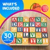 Skoolzy Wooden Alphabet Blocks - 30 ABC Wooden Blocks for Toddlers - Wood Alphabet Stacking Toys - Alphabet Learning Toys Ages 2 +