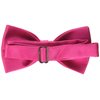 Stacy Adams Men's Satin solid Bow Tie, Fuchsia, One Size