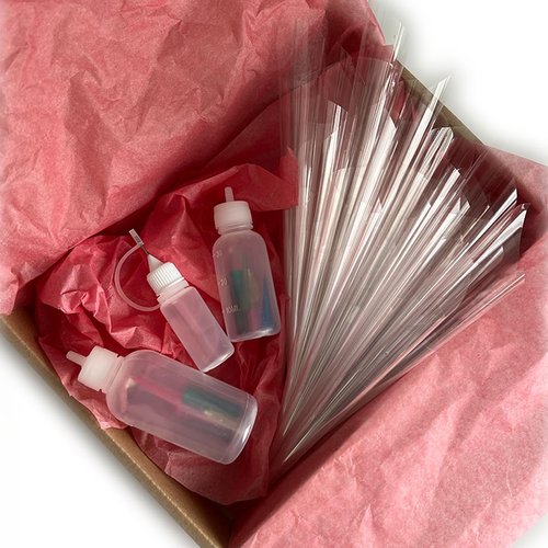 Jagua Henna Bottles Cones Set for Tattoo Body Paint, Multi Purpose Precision Applicator Kit. Heena Paste Bottle with Empty Pre-rolled Hand-rolled Cones Caps Needle Tips Sizes Beginners Mehendi