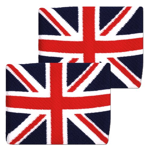 Unique Sports Flag Wristbands, Great Britian Flag sweatbands, UK