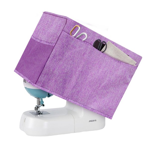 Boczif Sewing Machine Cover, Protective Cover with Essentials Storage Pockets and Side Handle, Sewing Machine Cover Dust Cover Compatible with Most Standard Singer Brother Machines and Accessories