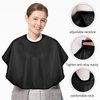 3 Pcs Makeup Capes Beauty Salon Makeup Bibs Shorty Smock for Clients Lightweight Comb-out Beard Apron Hair Dye Capes Hair Salon Shorty Cape for Makeup Artist Hair Beauty(Black)