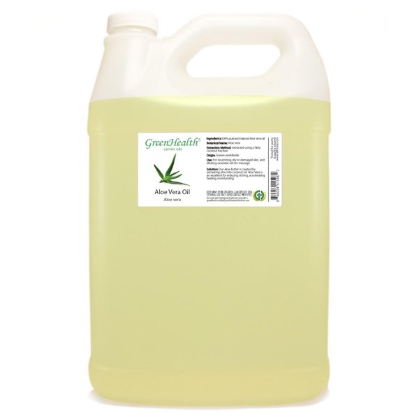 Aloe Vera Oil – 1 Gallon (128 fl oz) | Bulk Natural Carrier Oil for Skin, Hair & Massage | Ideal for Aromatherapy, DIY Skincare & Spa Use | Clear Jug for Easy Dispensing