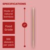 Jacent 4 Inch Appetizer Bamboo Skewers. 300 Count per Pack, 1-Pack