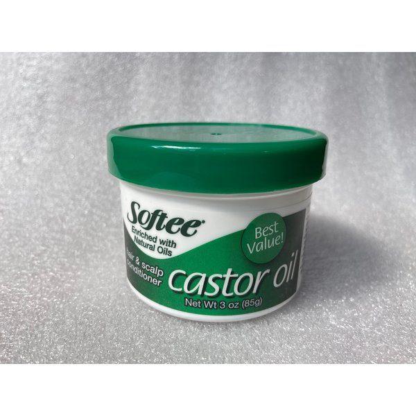 Softee castor oil hair & scalp conditioner 3 ounce, White, 3 Ounce