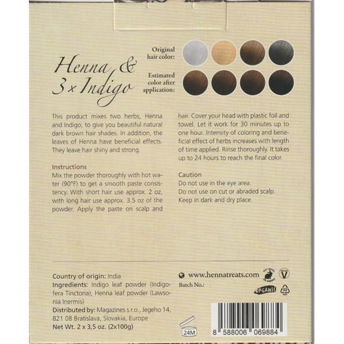Henna & Indigo - Dark Brown Hair Dye
