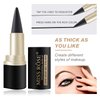 LOKFAR 2 Pcs Black Gel Cream Eyeliner Set, Tool Smudge Proof and Waterproof Matte Black Eye-liner Pencil Tattoo Eyeliner Pen Stick Makeup for Women