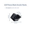 Lyrtrees Pack of 120 Decorative Black Acrylic Crystal Chunks, Fake Ice Rocks, Reusable Acrylic Crushed ice Rocks for Home Décor