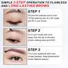 Eyebrow Pencil, 4 Tip Microblade Eyebrow Pen, Liquid Eyebrow Pen, 3D Waterproof Brow Pencil with Micro-Fork Tip, Long-Lasting Natural 4 Tip Brow Pen (Brown)