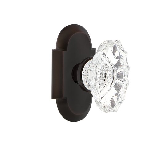 Nostalgic Warehouse Cottage Plate Single Dummy Chateau Door Knob in Timeless Bronze