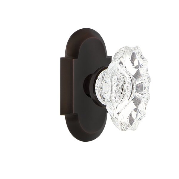 Nostalgic Warehouse Cottage Plate Single Dummy Chateau Door Knob in Timeless Bronze