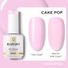 BLUESKY Gel Nail Polish - Baby Pink Nail Polish Soak Off Gel Polish UV/LED Lamp Cures, Pintura de Gel para Uñas, Long Lasting, Vegan, 15ML, 80547P/CAKE POP