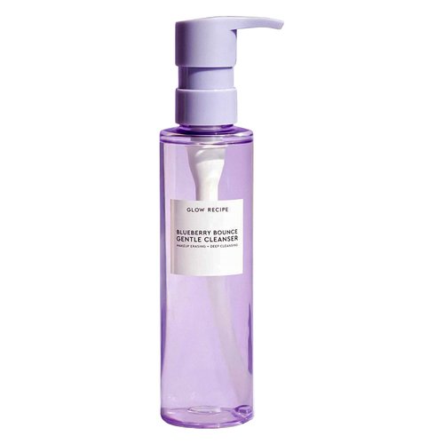 Glow Recipe Blueberry Bounce Gentle Face Cleanser - 3-in-1 Foaming Double Cleanser, Makeup Remover Face Wash & Clarifying Mask - Hydrating Hyaluronic Acid, Blueberry Extract & Exfoliating AHA (160ml)