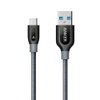 Anker Cable, PowerLine+ USB-C to USB 3.0 cable, High Durability Type C Braided Charging Cable for Galaxy S10, S9, Sony XZ (3FT,Grey)