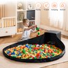 AINIYNM Toy Storage Organizer and Play Mat 13" Basket for Building Bricks Collapsible Storage Box for Kids Nonwoven Fabric Organizer Cube Bin
