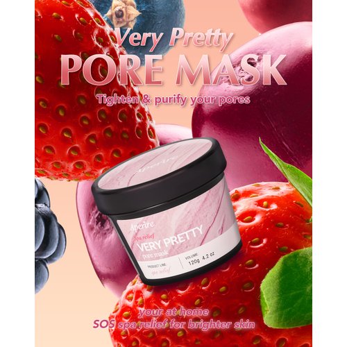 Aperire Pore Clay Mask Very Pretty Calamine Deep Clean, Sensitive Skin Oily Acne 4.2 oz