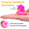 wonuu Dashboard Decoration Rubber Duck, for Car Ornament Accessories with Cowboy Hat Swim Ring Necklace Sunglasses, Z Glitter Blue&Sun Hat Blue&Blue