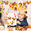 Fall Craft Kits for Kids Cute Animals Turkey Autumn Owl Crafts DIY Maple Leaves Thanksgiving Crafts Bulk for Fall Theme Party Home Classroom Game Activities Party Favors (24 Sets)