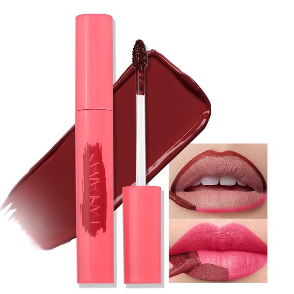 Erinde Peel Off Lip Liner Stain Masque, Long Lasting Tattoo Lip Stain, Matte Finish Peel Off Lip Tint, Waterproof and Transfer Proof Lip Stain Peel Off, Non-Stick Cup Tinted Lip Stain, 04