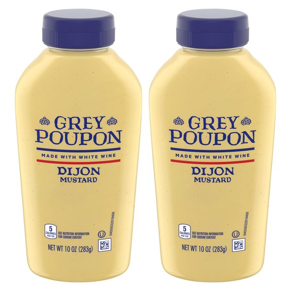 Grey Poupon, Dijon Mustard, 10oz Squeeze Bottle (Pack of 2)