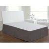 Lux Hotel Tailored Bed Skirt Classic 14" Drop Length Pleated Styling, Queen, Grey