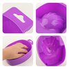 Framendino, 2 Pack Purple Nail Art Tips Hand Soak Bowl Tray Manicure Spa Bowls for Salon Home