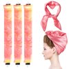 4 in 1 Pack Heatless Curls No Heat Curling Rod, Velvet Hair Curlers to Sleep in Overnight Curls with Hook Blowout Rods Headband with Silk Scarf Curl Styling Kit for Long Medium Hair