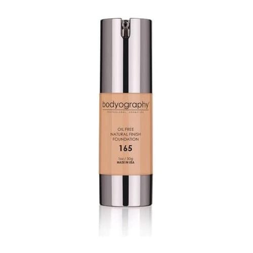 Bodyography Matte Foundation Makeup (Medium #165): Oil-Free Anti-Aging Salon Natural Finish w/ Vitamin E, C, Antioxidants | Vegan, Gluten-Free, Paraben-Free