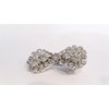 Small crystal bow shaped alligator hair clip for fine thin hair