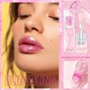 Color Changing Moisturizing Lip Glow Oil, Magic Plumping Lip Oil, Warm Change Color Changing Moisturizing Lip Gloss Long Lasting Nourishing Lip Glow Oil Non-sticky Primer Lip Tint (02 Shimmer Pink)