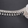Jerler Rhinestone Tassel Fringe Trim Crystal Close Chain Applique for Sewing Crafts Ideal Wedding Party Clothing DIY Decoration, 2 Yards 0.87"W