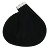 Ugeat Tape in Hair Extensions Human Hair Black Tape in Human Hair Extensions Jet Black Invisible Tape in Extensions Real Human Hair 18inch 20Pcs 50G