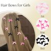 30 Pcs Small Hair Bows for Women 3/8" 150 Yards Pink Ribbon for Hair Bows Hair Barrettes for Girls Pink Bow Hair Clips Mini Bowknot Hair Clips Satin Ribbon for Braided Hair Wedding Christmas Decor