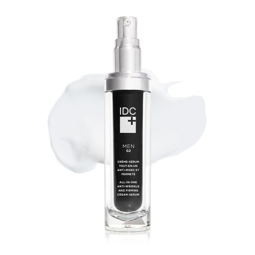 IDC Dermo Men G2 All-In-One Anti Aging Face Cream Serum for Men - 1 fl oz - Anti Wrinkle Face, Eyes And Neck Firming And Tightening Cream - Vegan Hydrating Face Serum Anti Wrinkle Pore Refining