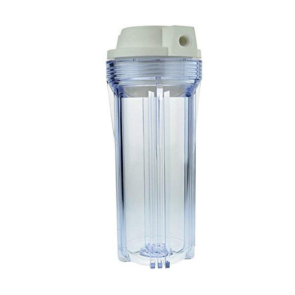 Clear Filter Housing accepts 10" Tall Cartridge w/ 1/2"