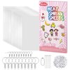 Warckon 149 Pieces Shrink Plastic Sheet Kit Include 24 PCS Shrinky Art Paper with 125 PCS Keychains Accessories for Kids Creative Craft