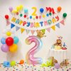 40 Inch Rainbow Gradient Number 4 and Mini Crown Balloon for 4th Birthday Party Decorations, Girl Birthday Party Balloons Decorations,Anniversary Decorations Supplies