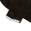 Ve Sunny Invisible Tape in Hair Extensions Human Hair Darkest Brown Tape on Hair Extensions Brown Human Hair Extensions Tape in Darkest Brown Glue in Hair Extensions 50g 20pcs 16inch
