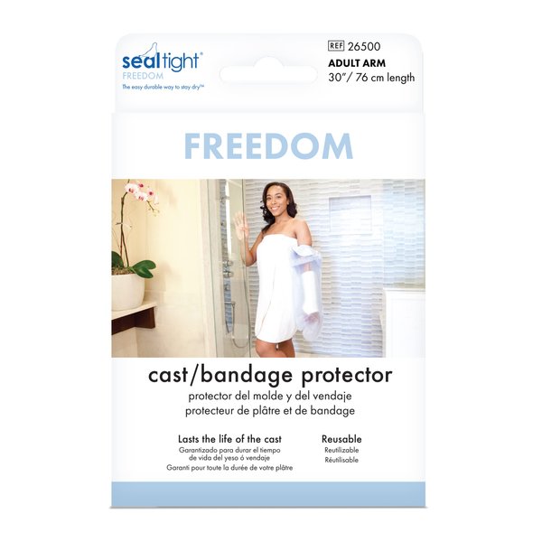 Brownmed - Seal-Tight Freedom Universal Cast & Bandage Protector - Adult Arm Cast Protector for Shower & Swimming - Reusable, Waterproof Cast Shower Cover - Adult Arm
