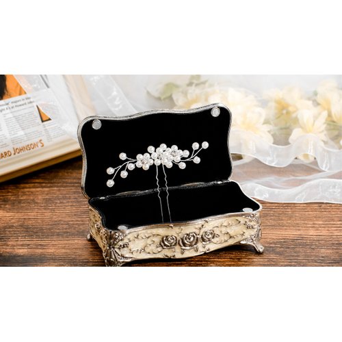 Coxiva Pearl Bride Hair Accessories Wedding Hair Pins Rhinestone Hair Piece for Women