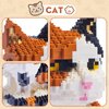 GaoDeBuChou Calico Cat Micro Building Block Set,1300 Pieces Animals Mini Bricks kit,Birthday Gifts for Adults and 14+Teens