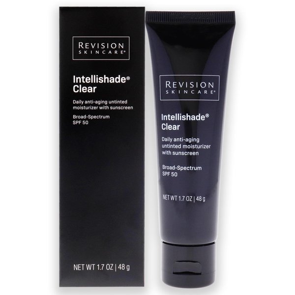 Revision Skincare Intellishade Clear, Anti Aging Daily Moisturizer with SPF 50, Untinted and Oil Free, with Peptides and Hyaluronic Acid, 1.7 Ounces