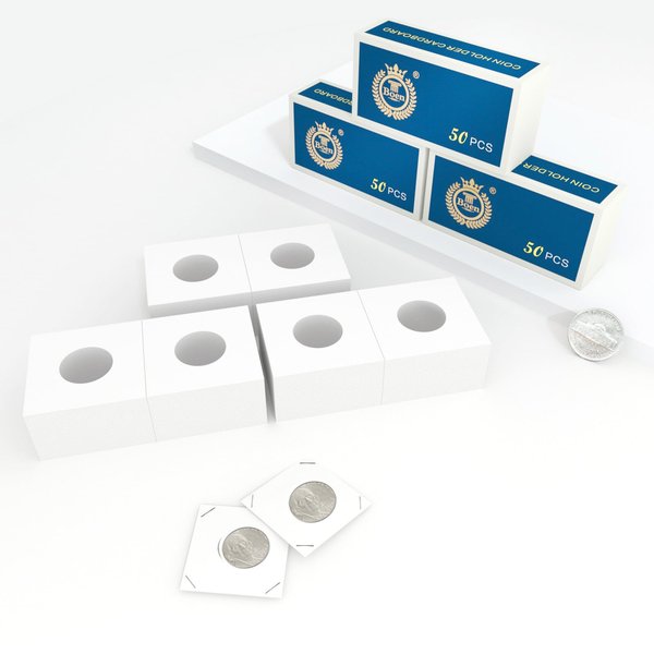 Boen 150Pcs Coin Flips 23mm/(0.9 Inch) .Coin Flips for Nickel. Coin Holders for Colletors The Coin Collection Supplies The Coin Cardboard Coin Flips for Coin Collection