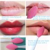 3 PCS Lip Scrub Brush, Double-Sided Mini Silicone Exfoliating Brush for Men Women, lip lightening for dark lips