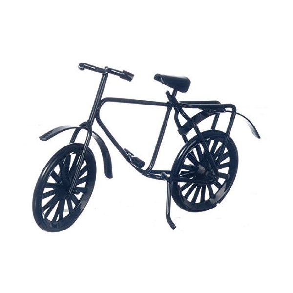 International Miniatures Dollhouse Miniature Little Black Bicycle