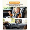 Babyvue Baby Car Camera Plug-Play, 4.5" 1080P HD Crystal Clear View Baby Car Mirror Monitor with 3X Zoom, Safety 360 Rotation Rear Facing Car Seat for Baby, Baby Travel Essential