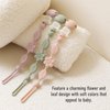 Pacifier Clips for Baby Silicone Pacifier Holder Clips for Boys Girls One Piece Baby Binky Clips YIVEKO Pacifier Clips Flower 3Pcs-Ivory+Sage+Blush