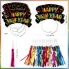 HOWAF New Years Eve Party Supplies -42pcs Happy New Year Cone Hats Fringed Noisemaker Headpieces Paper Eyeglasses for 2024 New Year Eve Party Decoration Favors, 2024 Decorations Kit for Kids Adults