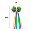 Mardi Gras Long Ribbon Bow Hair Clips Kids Green Purple Yellow Fat Tuesday Cheer Bow Alligator Barrettes Carvinal Parade Outfit Costume Decoration Stuff Party Gift for Women Girls